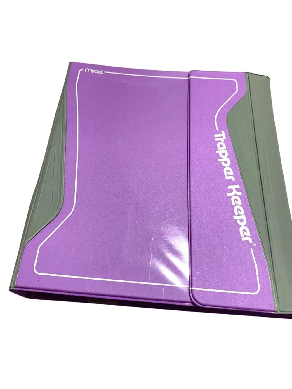 Mead Trapper Keeper Purple Binder Organizer Portfolio with Folders Retro School